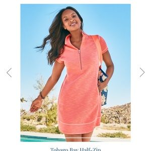 Tommy Bahama Tobago Bay Half-Zip dress size Medium & lime color